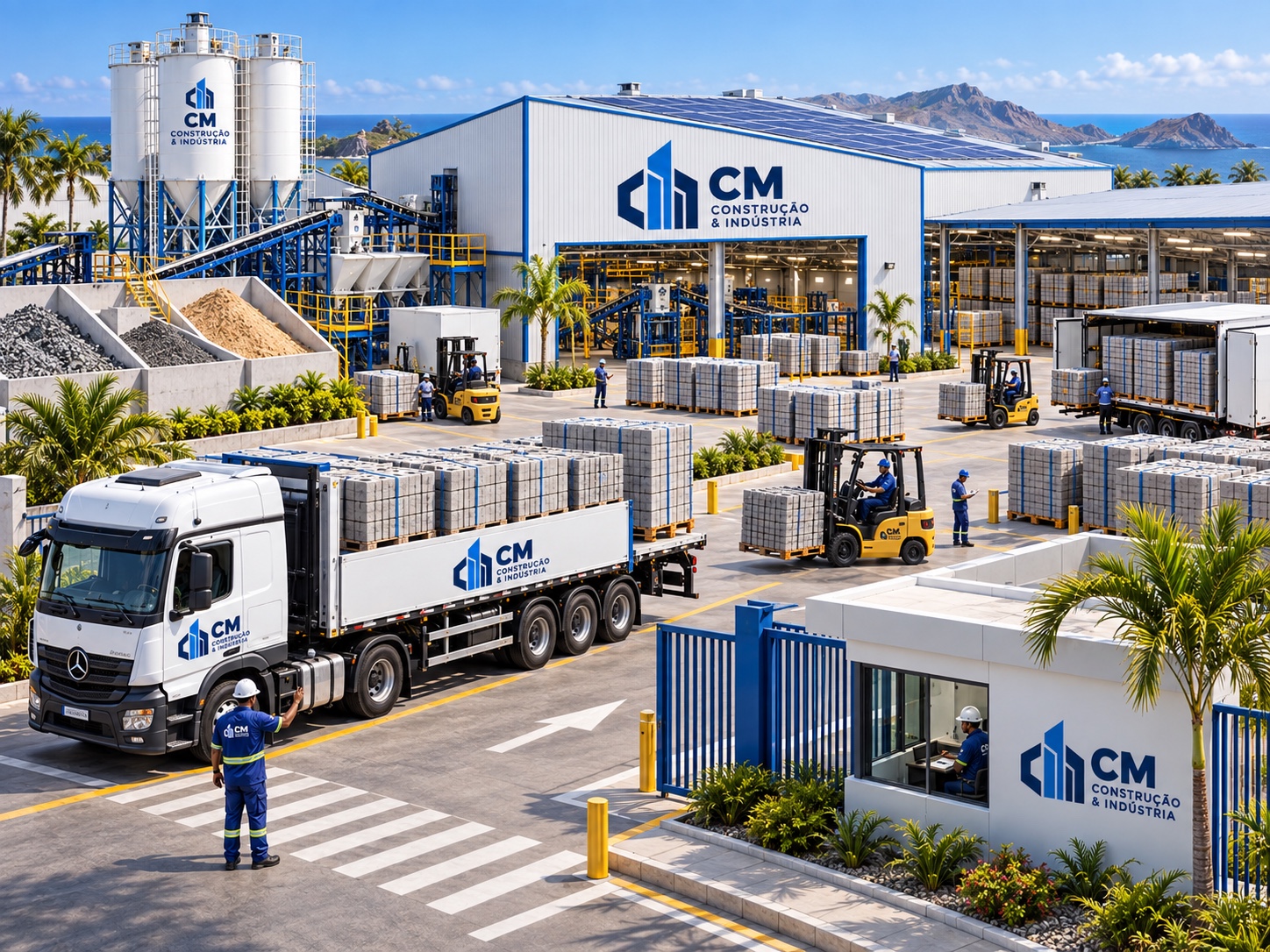 Visão conceptual da futura fábrica de blocos CM Construção & Indústria